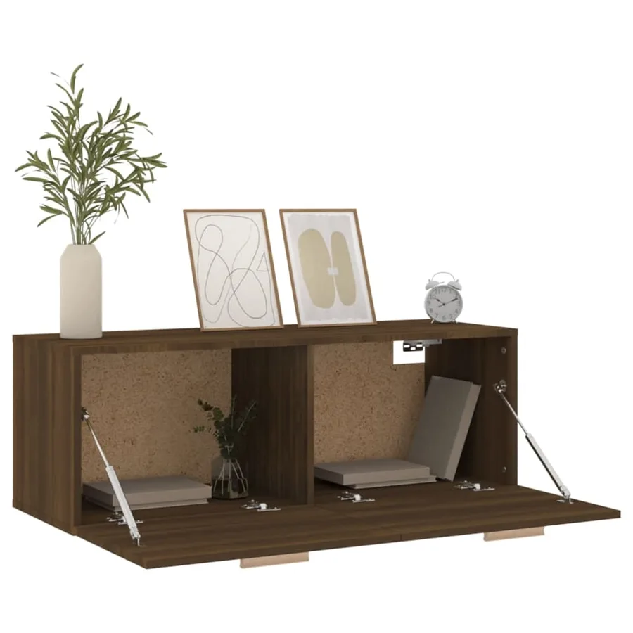 Armoire murale Chêne marron 100x36,5x35 cm Bois d'ingénierie - 4