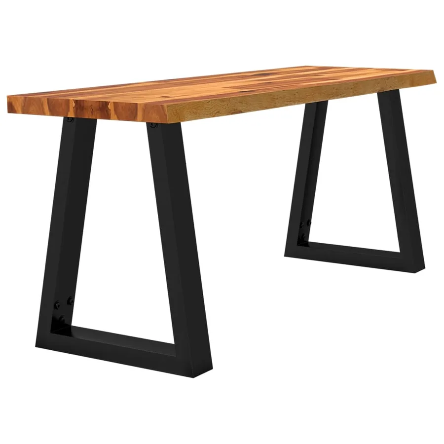 Banc avec bord vivant 110 cm bois d'acacia massif - 3