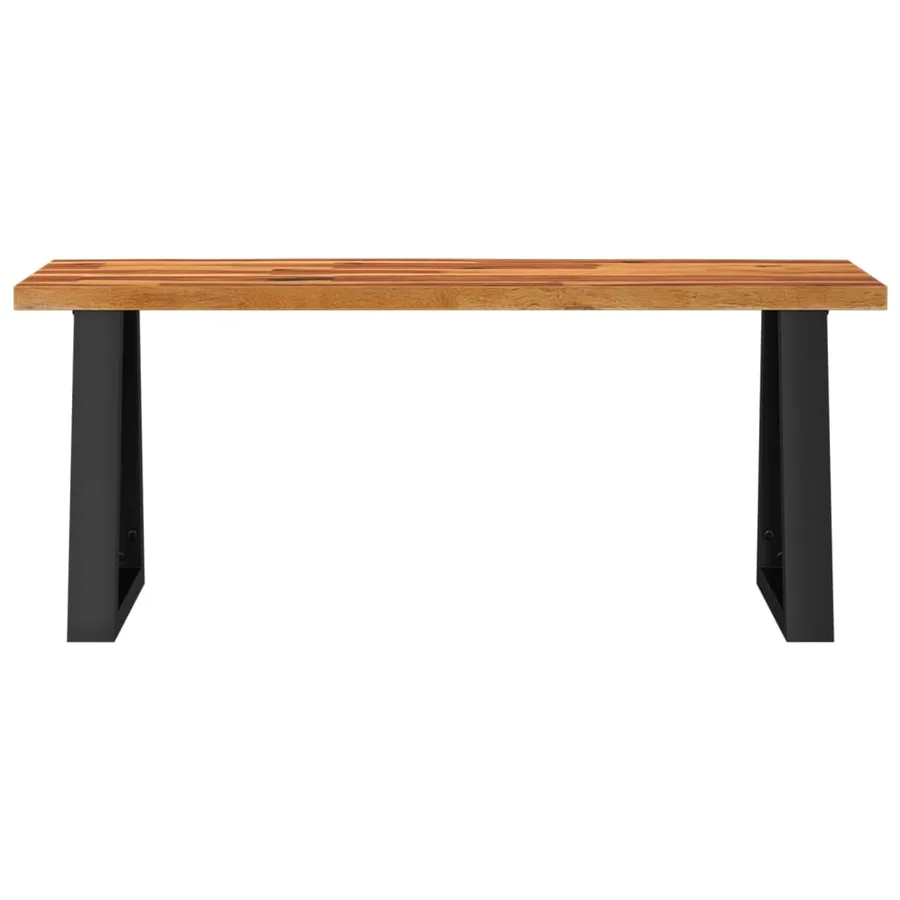Banc avec bord vivant 110 cm bois d'acacia massif - 4