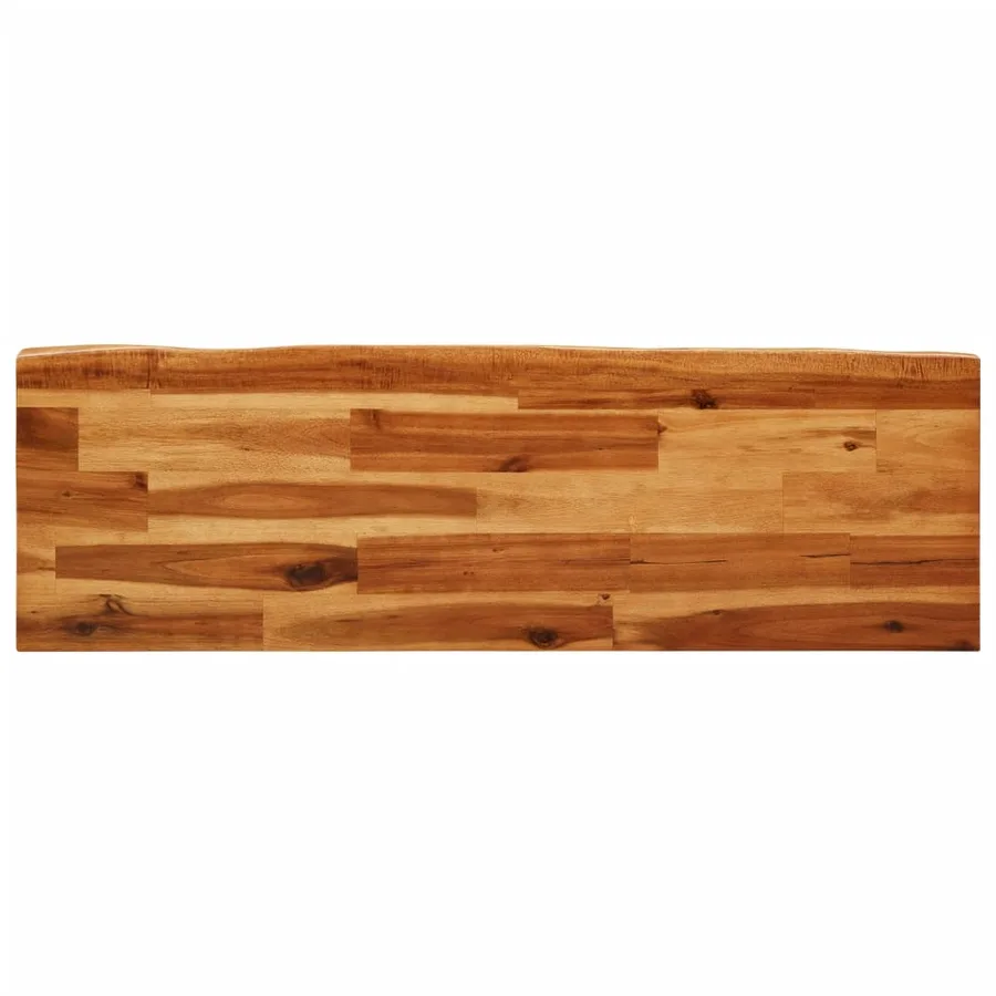 Banc avec bord vivant 110 cm bois d'acacia massif - 6