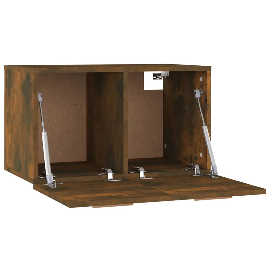 Armoire murale Chêne fumé 60x36,5x35 cm Bois d'ingénierie - 7