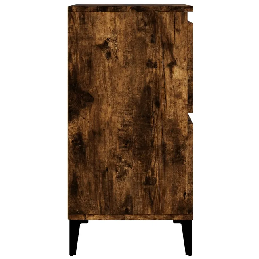 Buffets 3 pcs chêne fumé 60x35x70 cm bois d'ingénierie - 9