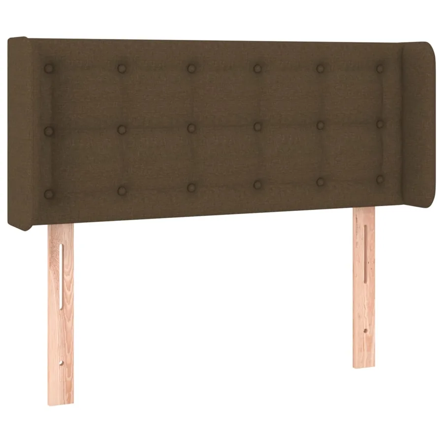 Tête de lit avec oreilles Marron Foncé 83x16x78/88 cm Tissu - 2