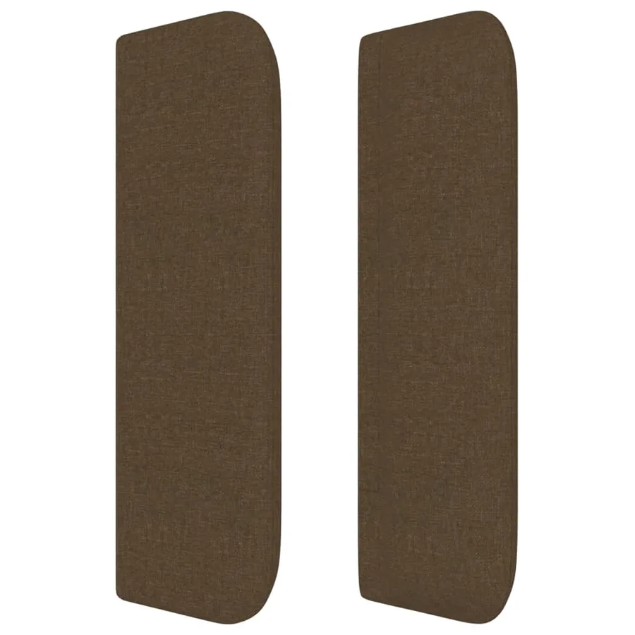 Tête de lit avec oreilles Marron Foncé 83x16x78/88 cm Tissu - 4