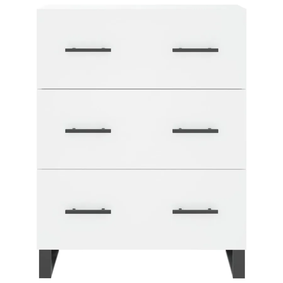 Buffet haut Blanc 69,5x34x180 cm Bois d'ingénierie - 8