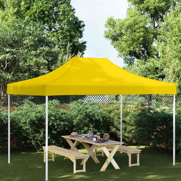 Toit de tente de réception 4x3 m Jaune 270 g/m²