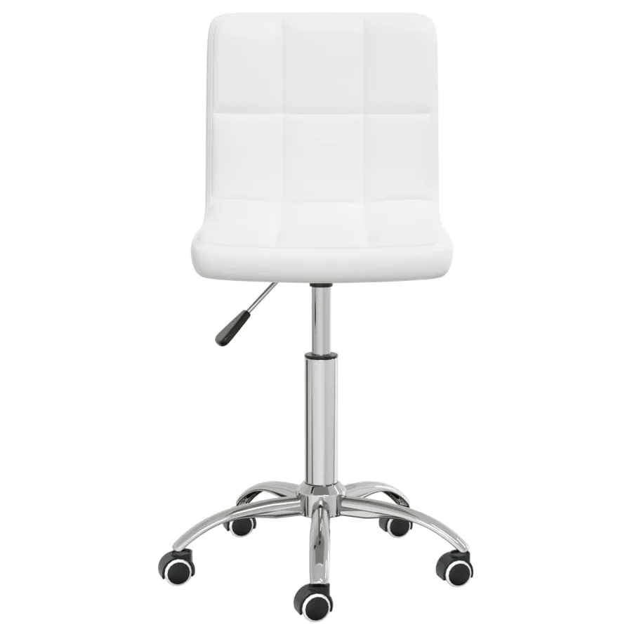 Chaise pivotante de salle à manger Blanc Similicuir - 3