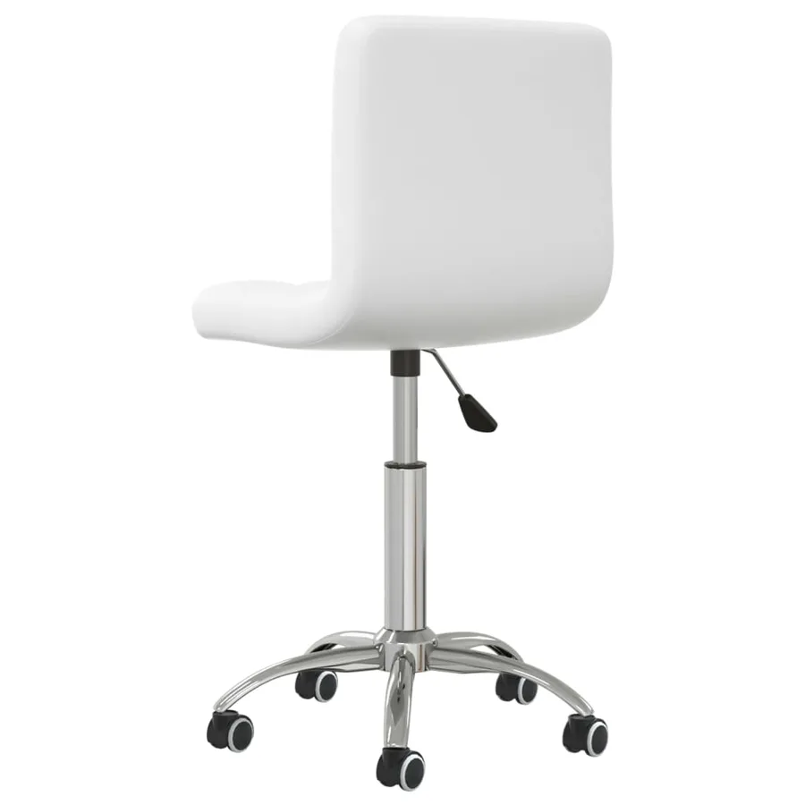 Chaise pivotante de salle à manger Blanc Similicuir - 5