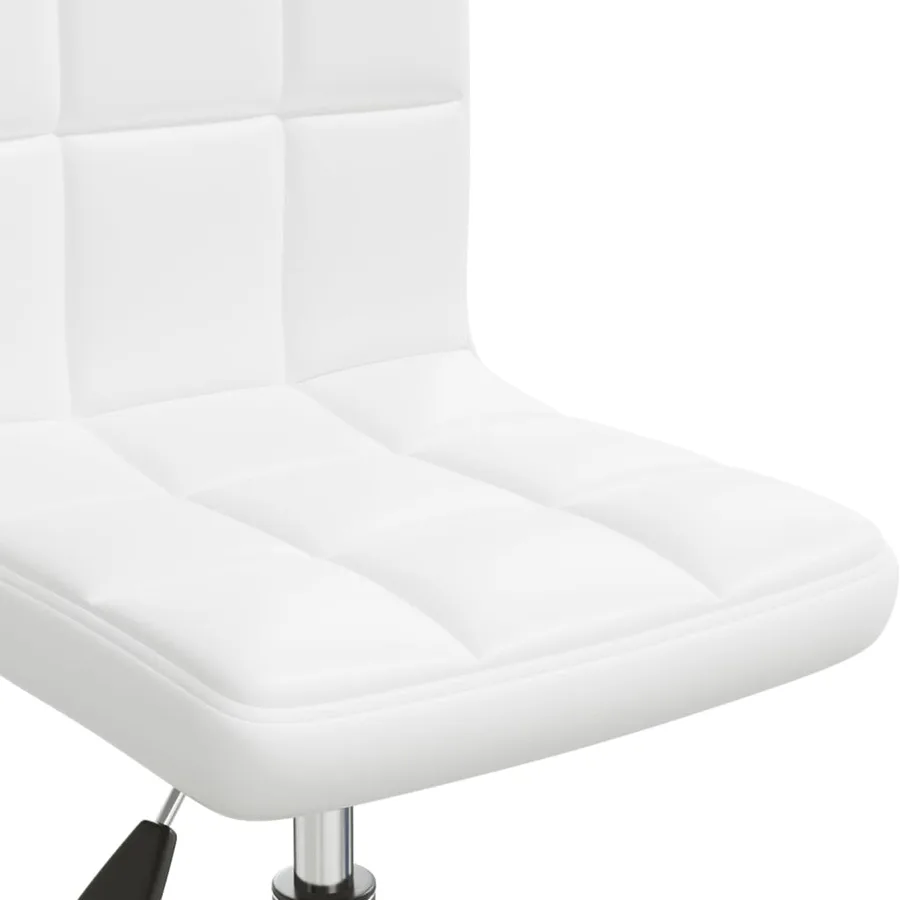 Chaise pivotante de salle à manger Blanc Similicuir - 7