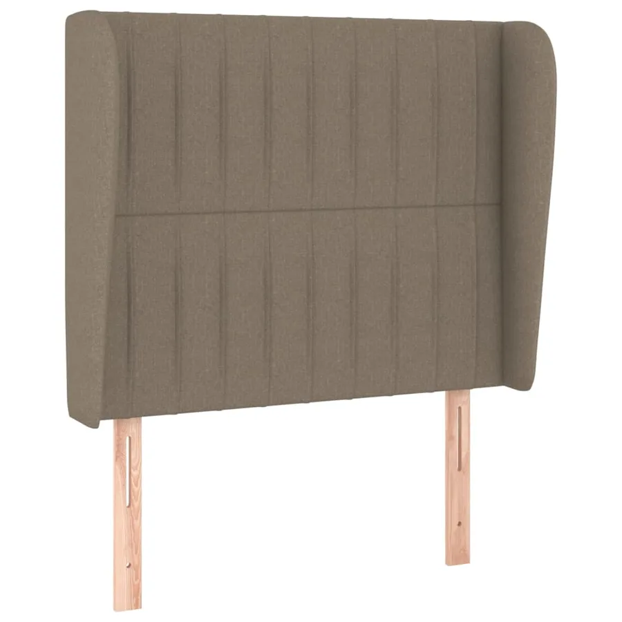 Tête de lit avec oreilles Taupe 103x23x118/128 cm Tissu - 2