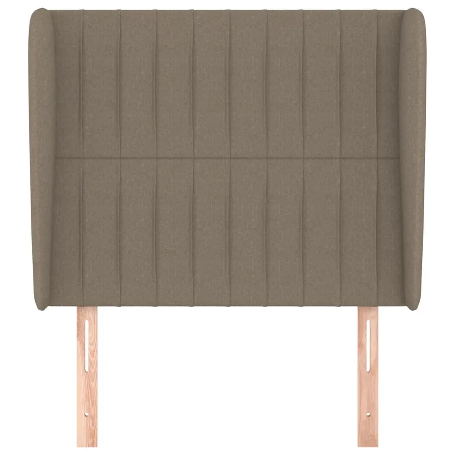 Tête de lit avec oreilles Taupe 103x23x118/128 cm Tissu - 3