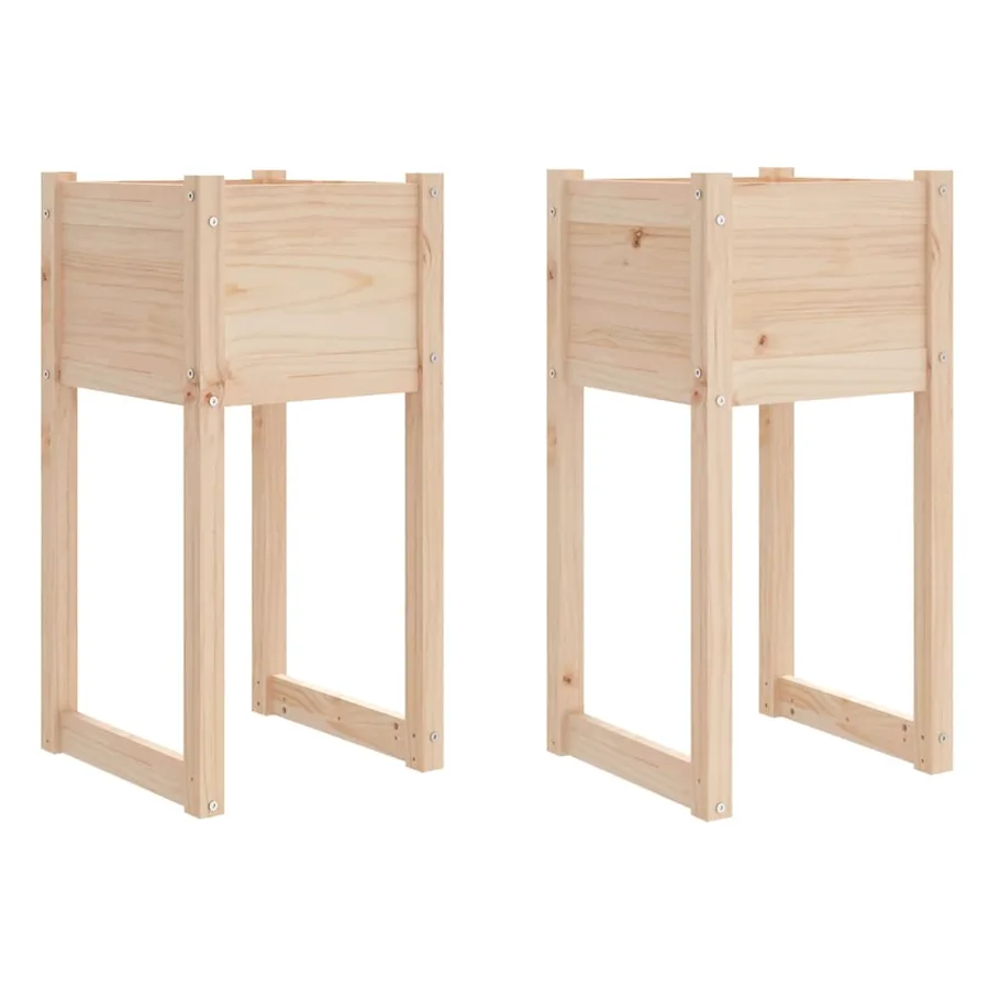 Jardinières 2 pcs 40x40x81 cm Bois massif de pin - 2