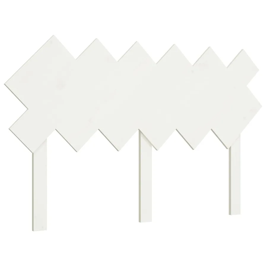 Tête de lit Blanc 132x3x81 cm Bois massif de pin - 2
