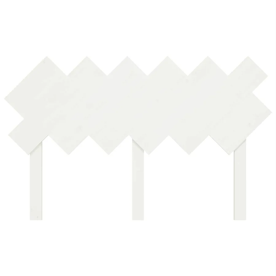 Tête de lit Blanc 132x3x81 cm Bois massif de pin - 4