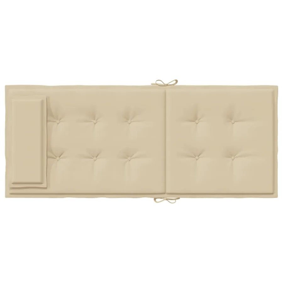 Coussins de chaise à dossier haut lot de 2 beige tissu oxford - 7