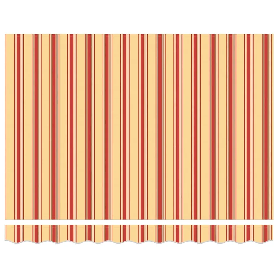 Auvent rétractable jaune et blanc 3,5x2,5 m tissu et aluminium - 4