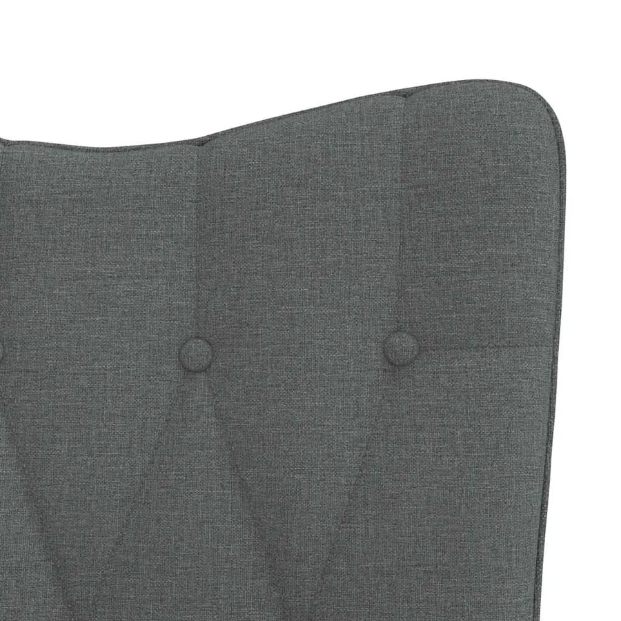 Chaise de relaxation Gris foncé Tissu - 6