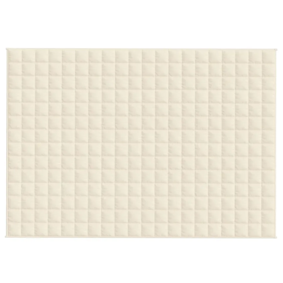 Couverture lestée Crème clair 135x200 cm 6 kg Tissu - 3