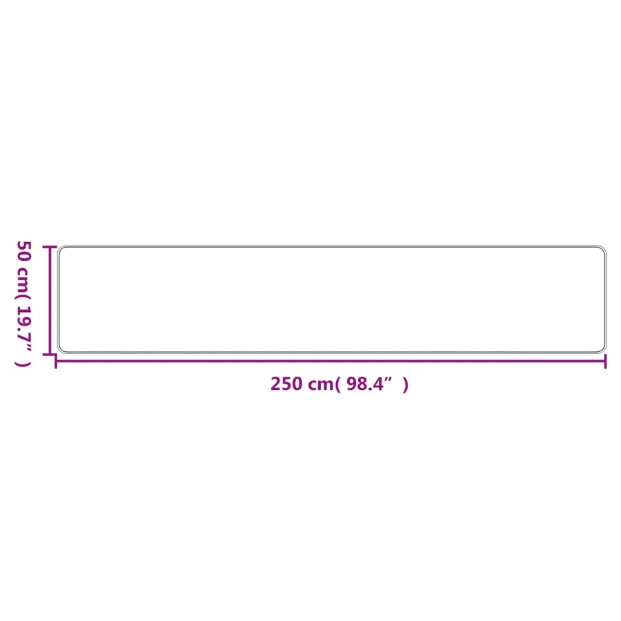 Tapis de couloir aspect sisal anthracite 50x250 cm - 6