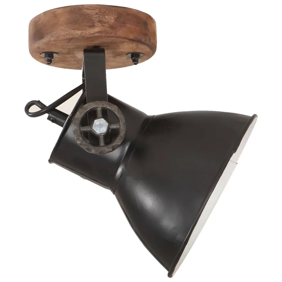 Lampe murale industrielle/de plafond 2 pcs Noir 20x25 cm E27 - 4