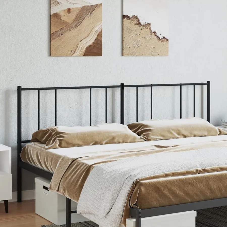 Tête de lit de remplacement métal noir 200 cm - 3