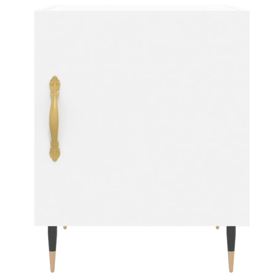 Tables de chevet 2 pcs blanc 40x40x50 cm bois d’ingénierie - 5