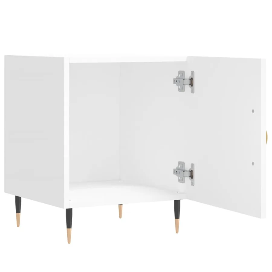 Tables de chevet 2 pcs blanc 40x40x50 cm bois d’ingénierie - 7
