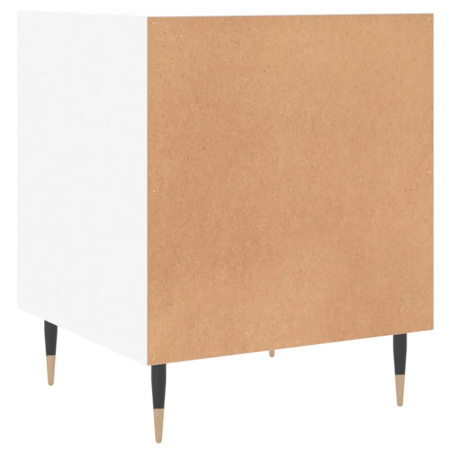 Tables de chevet 2 pcs blanc 40x40x50 cm bois d’ingénierie - 9