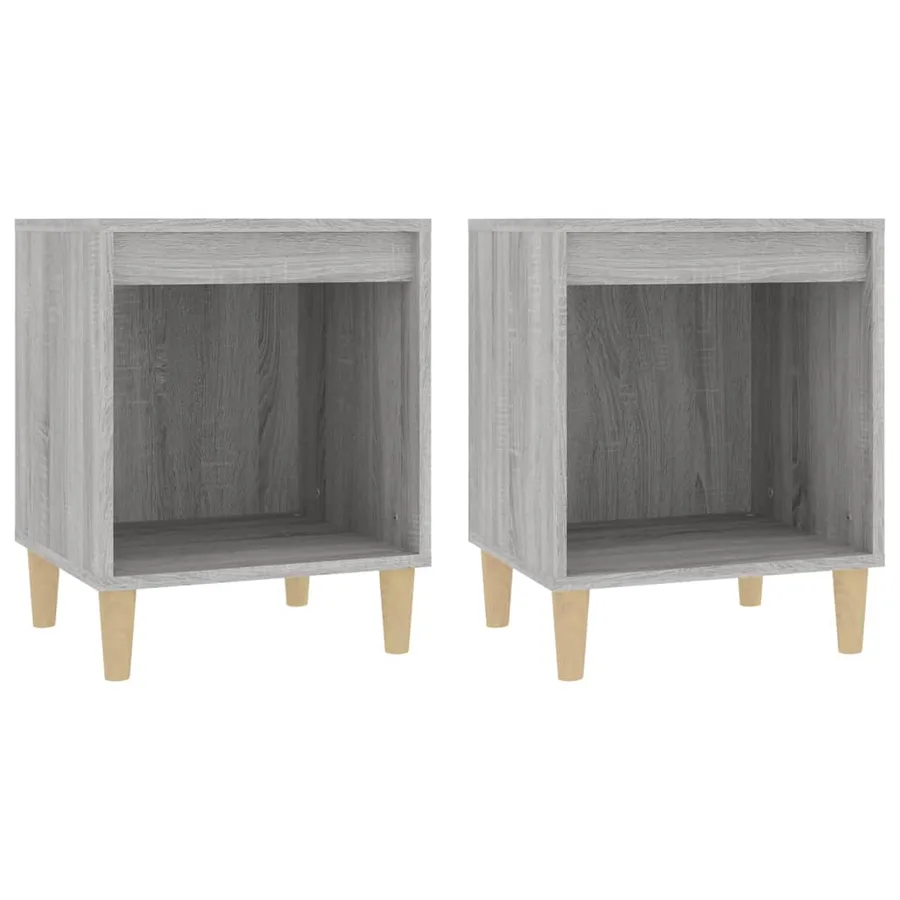 Tables de chevet 2 pcs Sonoma gris 40x35x50 cm - 2