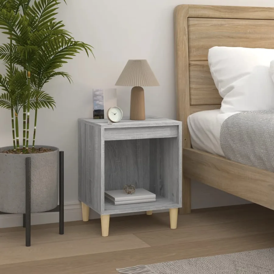 Tables de chevet 2 pcs Sonoma gris 40x35x50 cm - 3