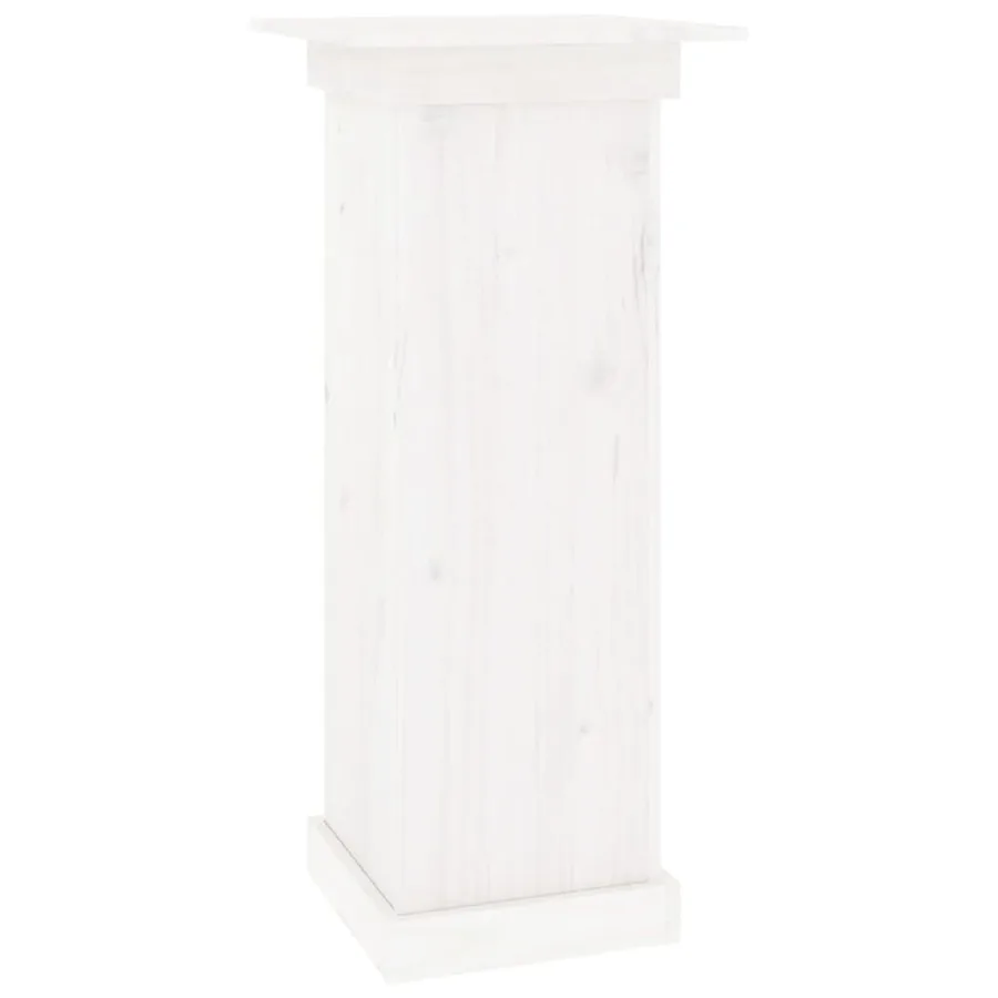 Support à fleurs Blanc 40x40x90 cm Bois de pin solide - 2