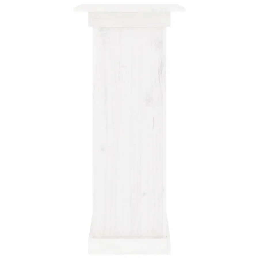 Support à fleurs Blanc 40x40x90 cm Bois de pin solide - 5