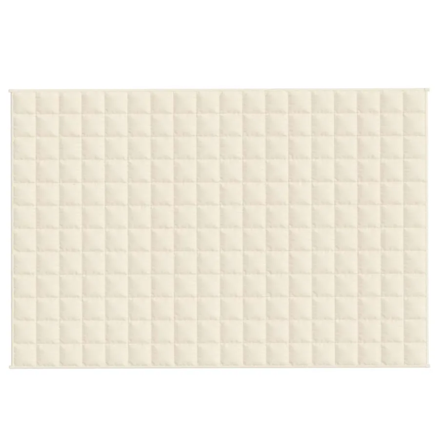 Couverture lestée Crème clair 120x180 cm 9 kg Tissu - 3
