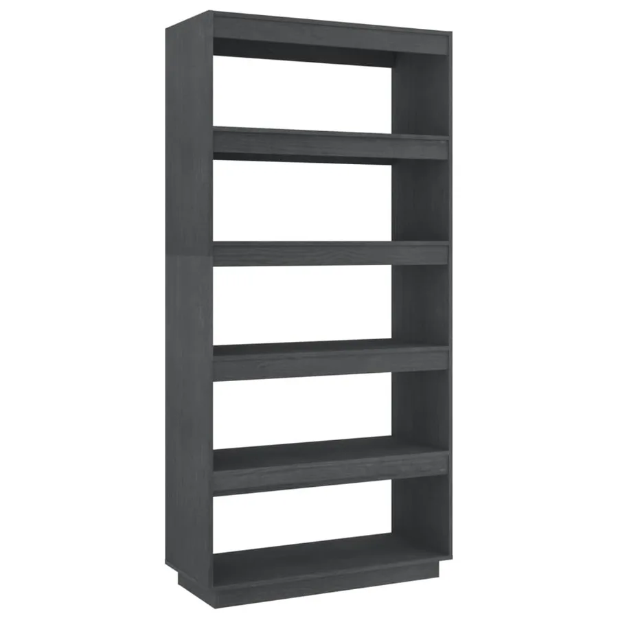 Bibliothèque/Séparateur de pièce Gris 80x35x167 cm Pin massif - 2