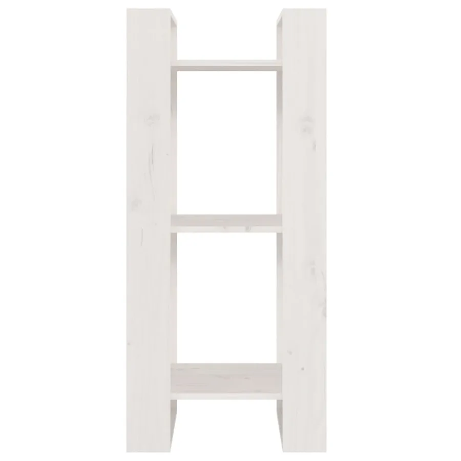 Bibliothèque/Séparateur de pièce Blanc 41x35x91 cm Pin solide - 3