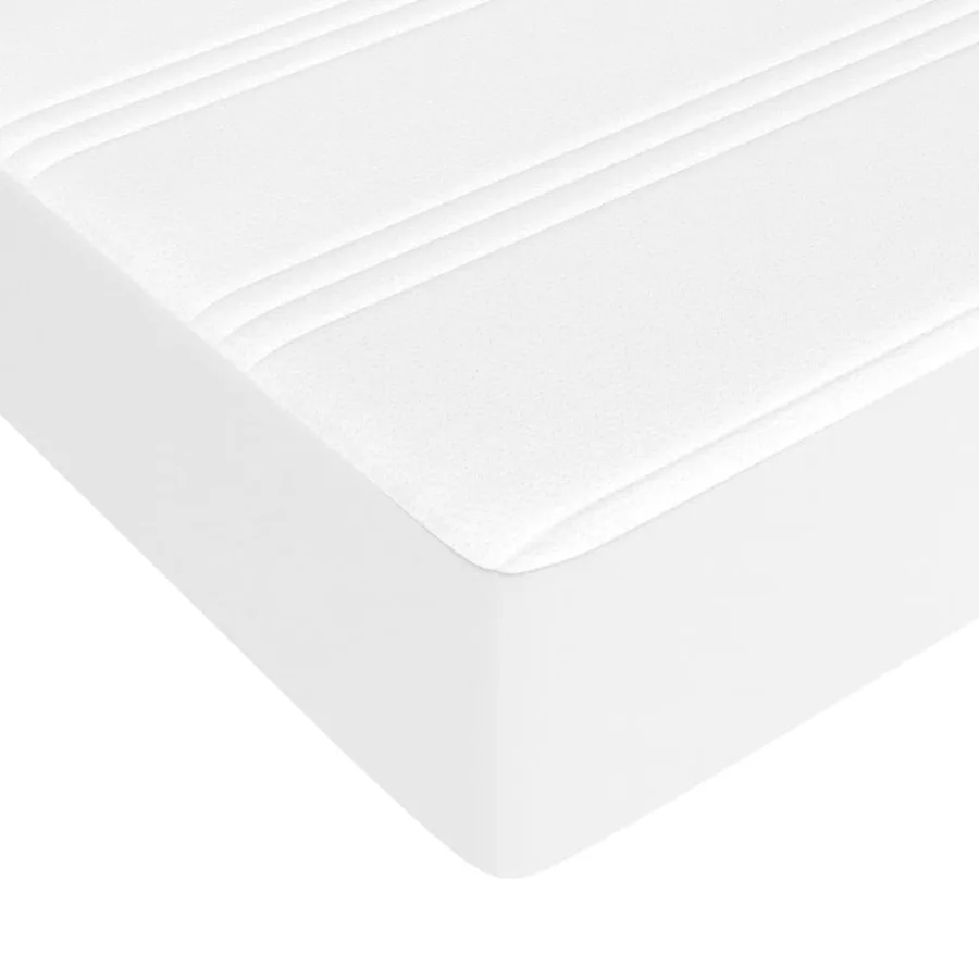Matelas de lit à ressorts ensachés fermeté moyenne Blanc 140x200x20 cm - 5