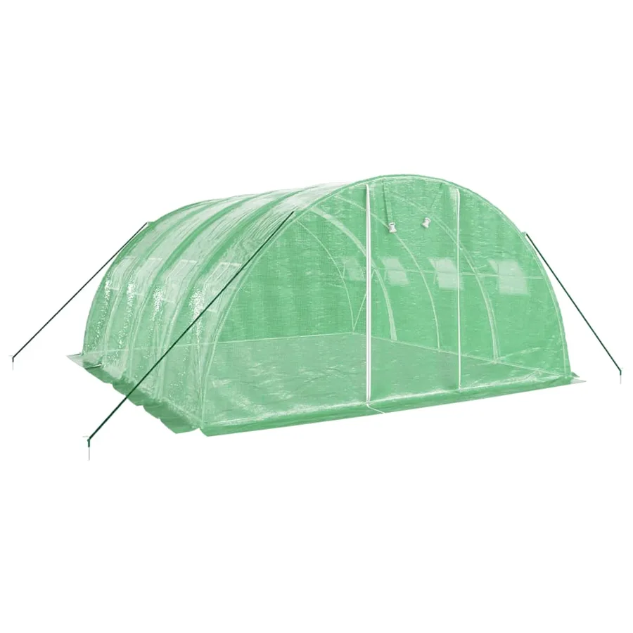Serre avec cadre en acier vert 16 m² 4x4x2 m - 3