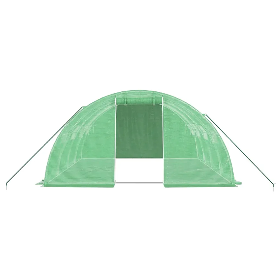 Serre avec cadre en acier vert 16 m² 4x4x2 m - 4