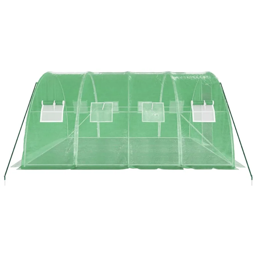 Serre avec cadre en acier vert 16 m² 4x4x2 m - 5