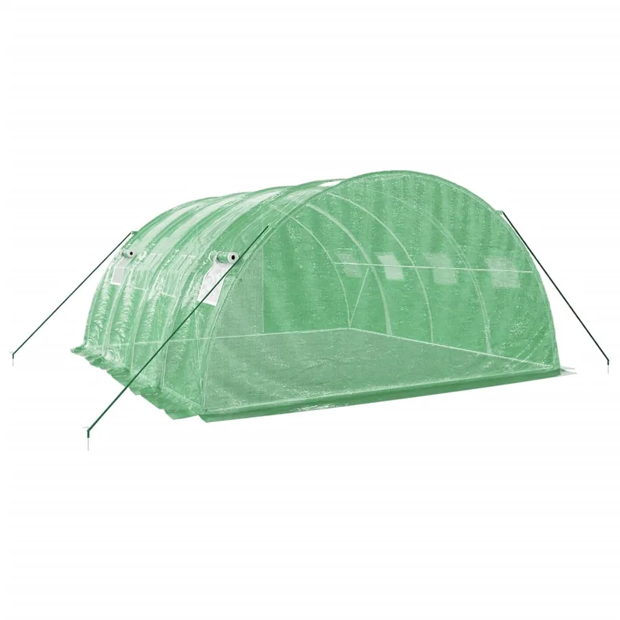 Serre avec cadre en acier vert 16 m² 4x4x2 m - 6