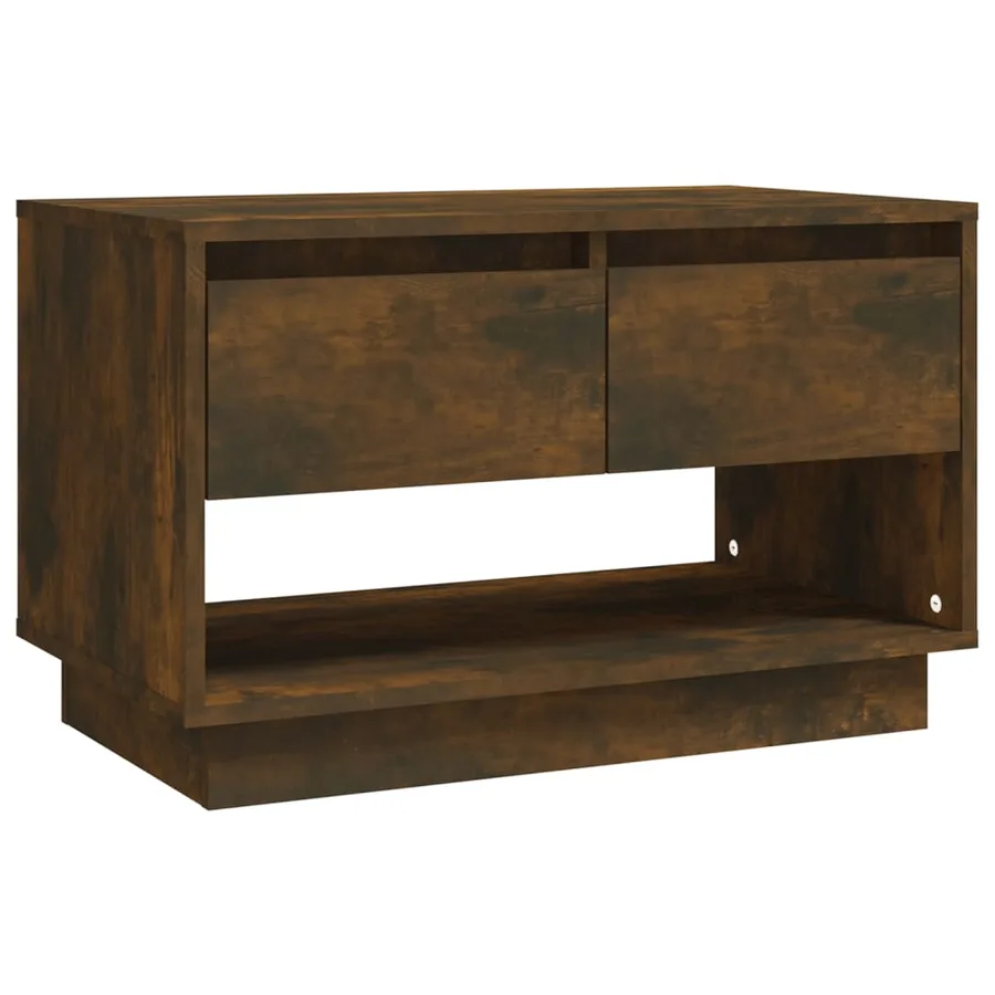 Meuble TV chêne fumé 70x41x44 cm bois d'ingénierie - 2