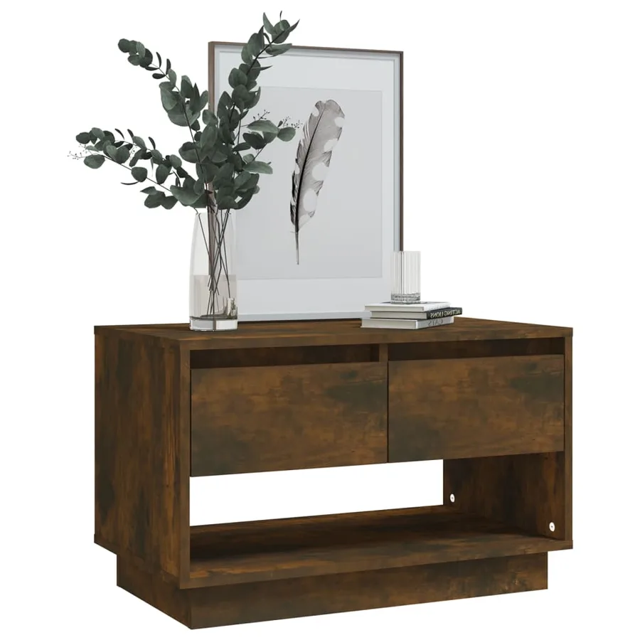Meuble TV chêne fumé 70x41x44 cm bois d'ingénierie - 4