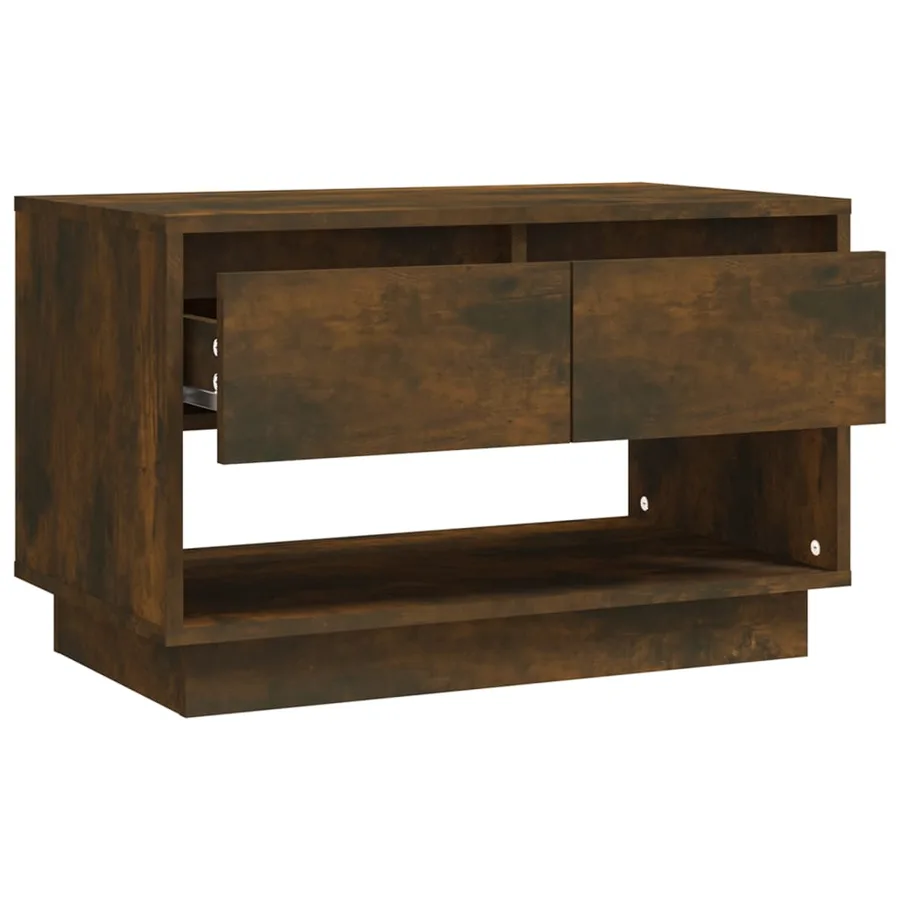 Meuble TV chêne fumé 70x41x44 cm bois d'ingénierie - 8