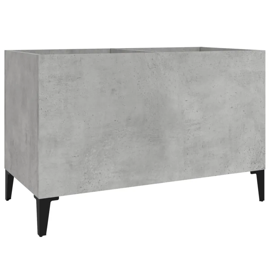 Armoire à disques gris béton 74,5x38x48 cm bois d'ingénierie - 2