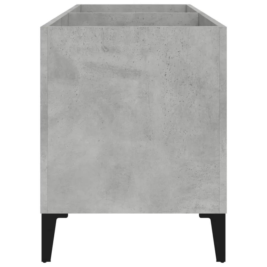 Armoire à disques gris béton 74,5x38x48 cm bois d'ingénierie - 6