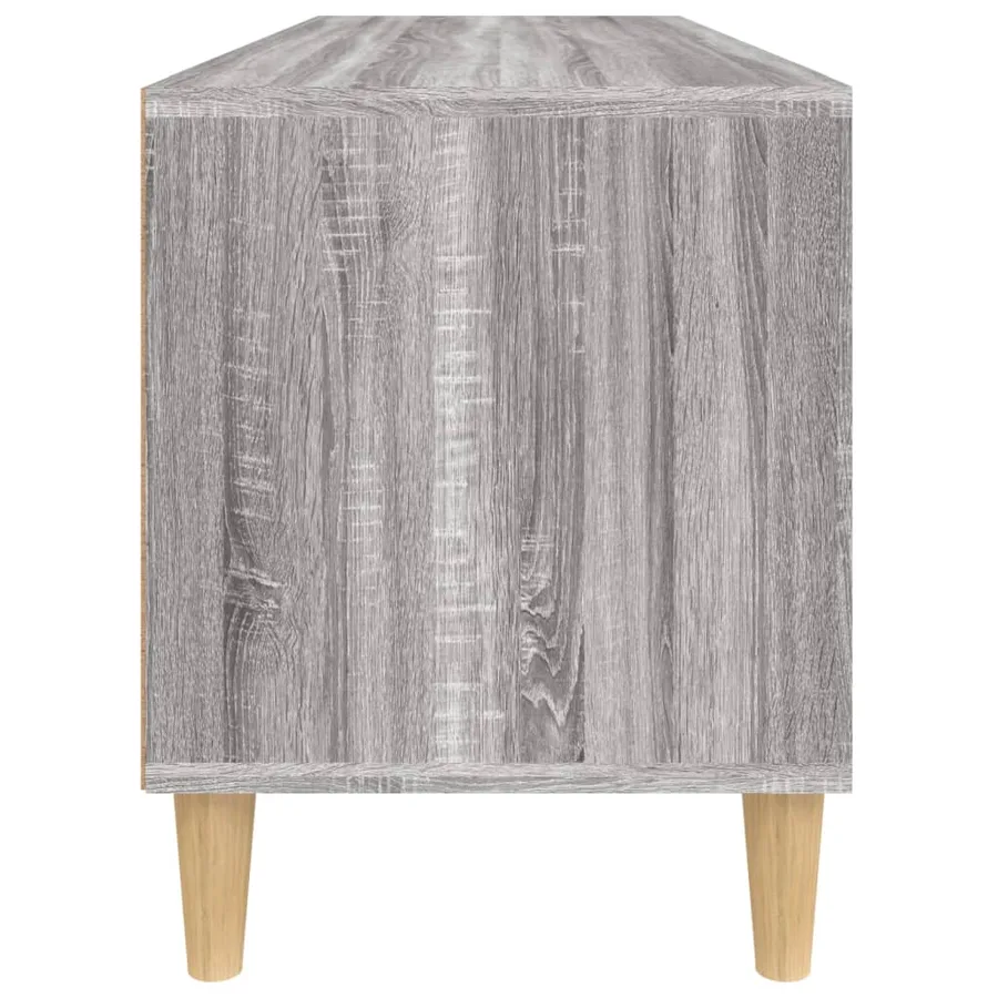 Meuble TV sonoma gris 100x34,5x44,5 cm bois d'ingénierie - 7