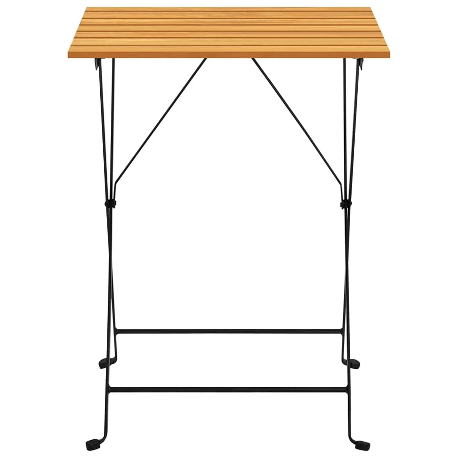 Mobilier de bistro pliable 3 pcs Bois d'acacia solide - 9