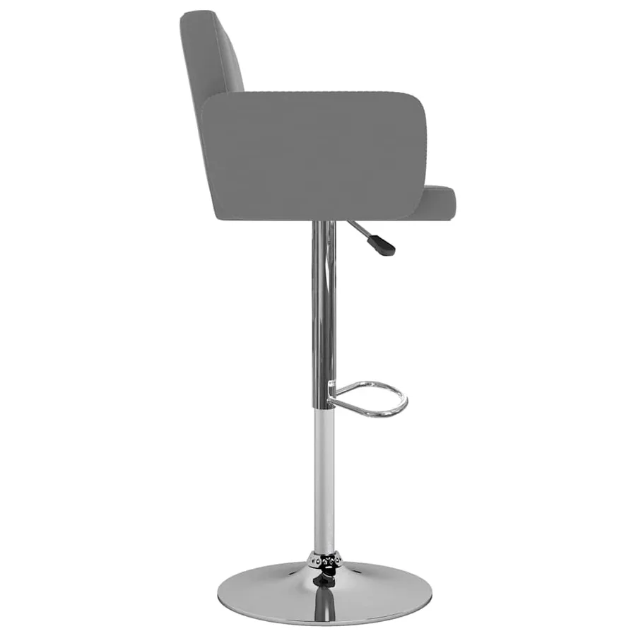 Tabourets de bar lot de 2 gris similicuir - 4