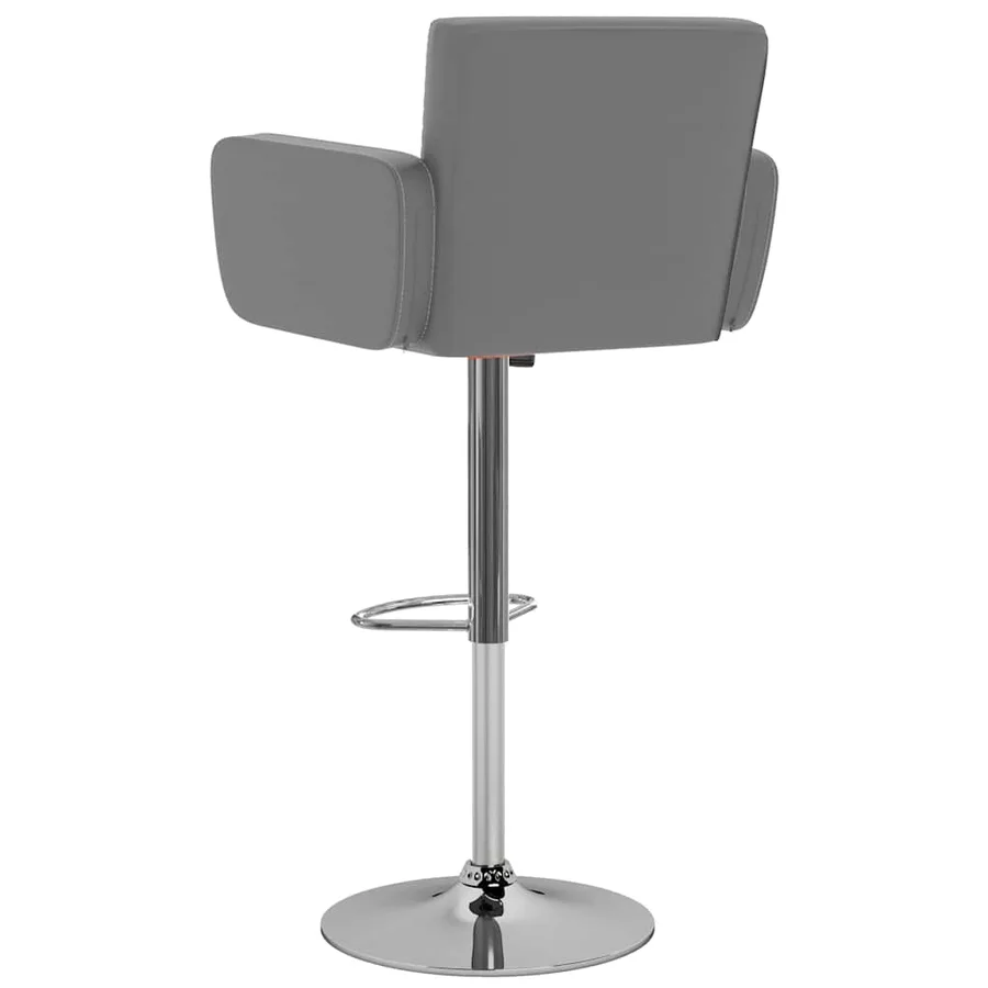 Tabourets de bar lot de 2 gris similicuir - 6