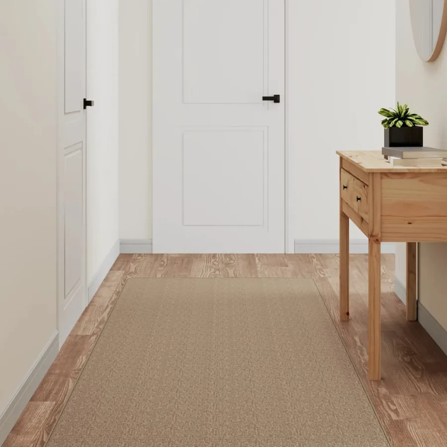 Tapis de couloir aspect sisal sable 80x150 cm